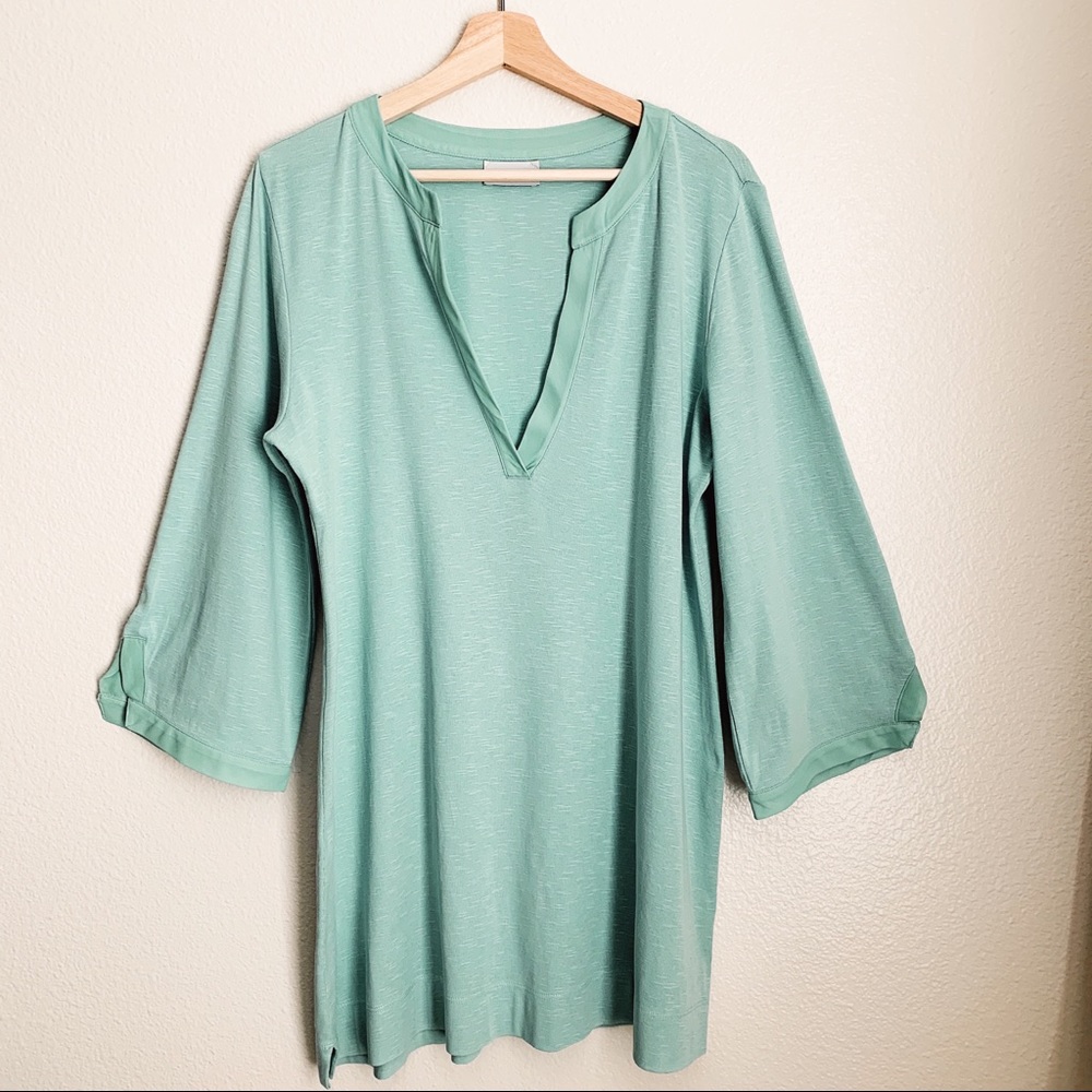 Soft Surroundings Mint V-Neck Tunic Size M
